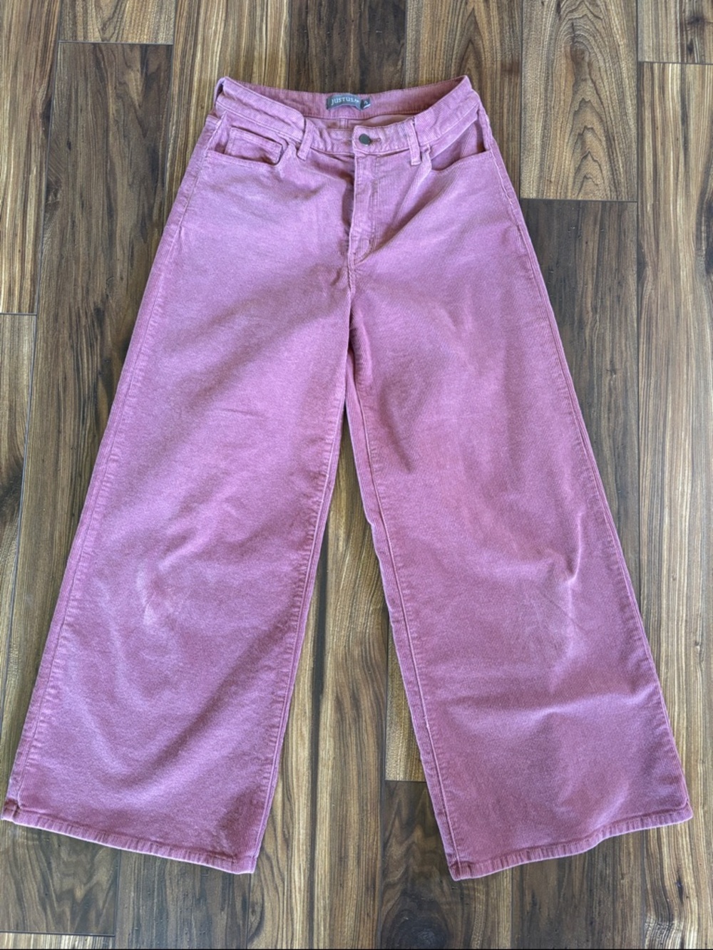 Just USA Wide Leg Corduroy Pants in Dusty Rose size 8
